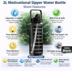 Quick India Mart Classic 3100 ml Water Bottles (Set of 3, Black)