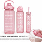 Quick India Mart Classic 3100 ml Water Bottles (Set of 3, Pink)