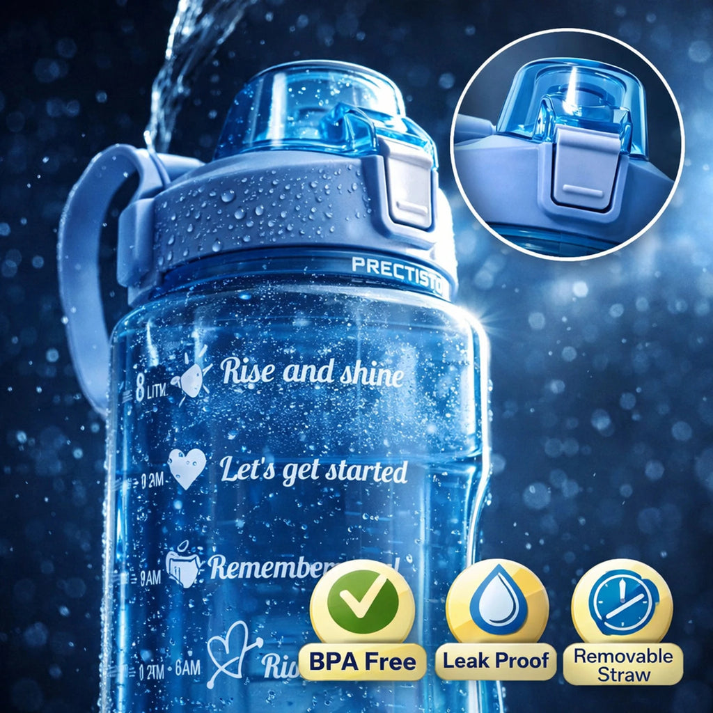 Quick India Mart Classic 3100 ml Water Bottles (Set of 3, Blue)