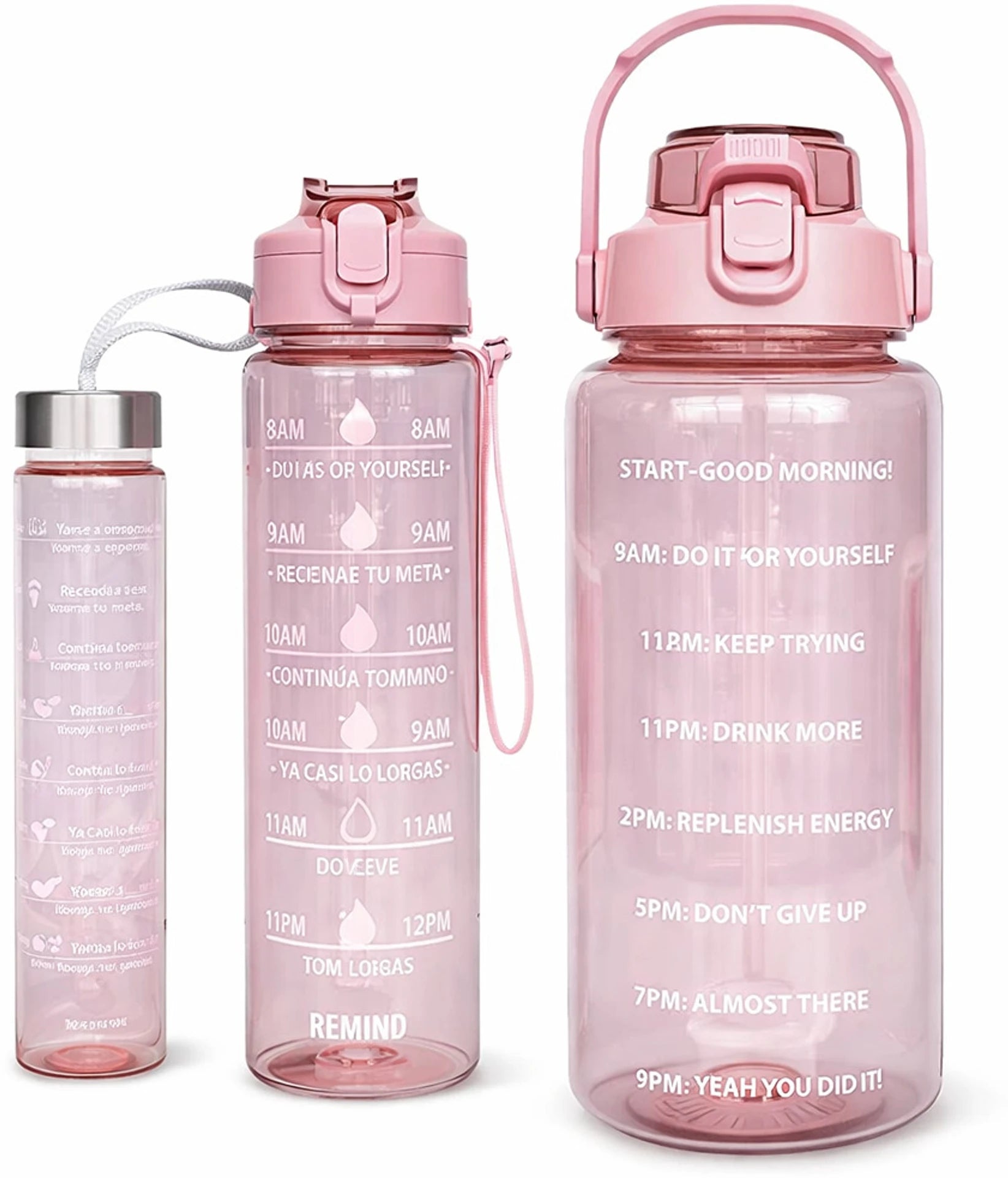 Quick India Mart Classic 3100 ml Water Bottles (Set of 3, Pink)