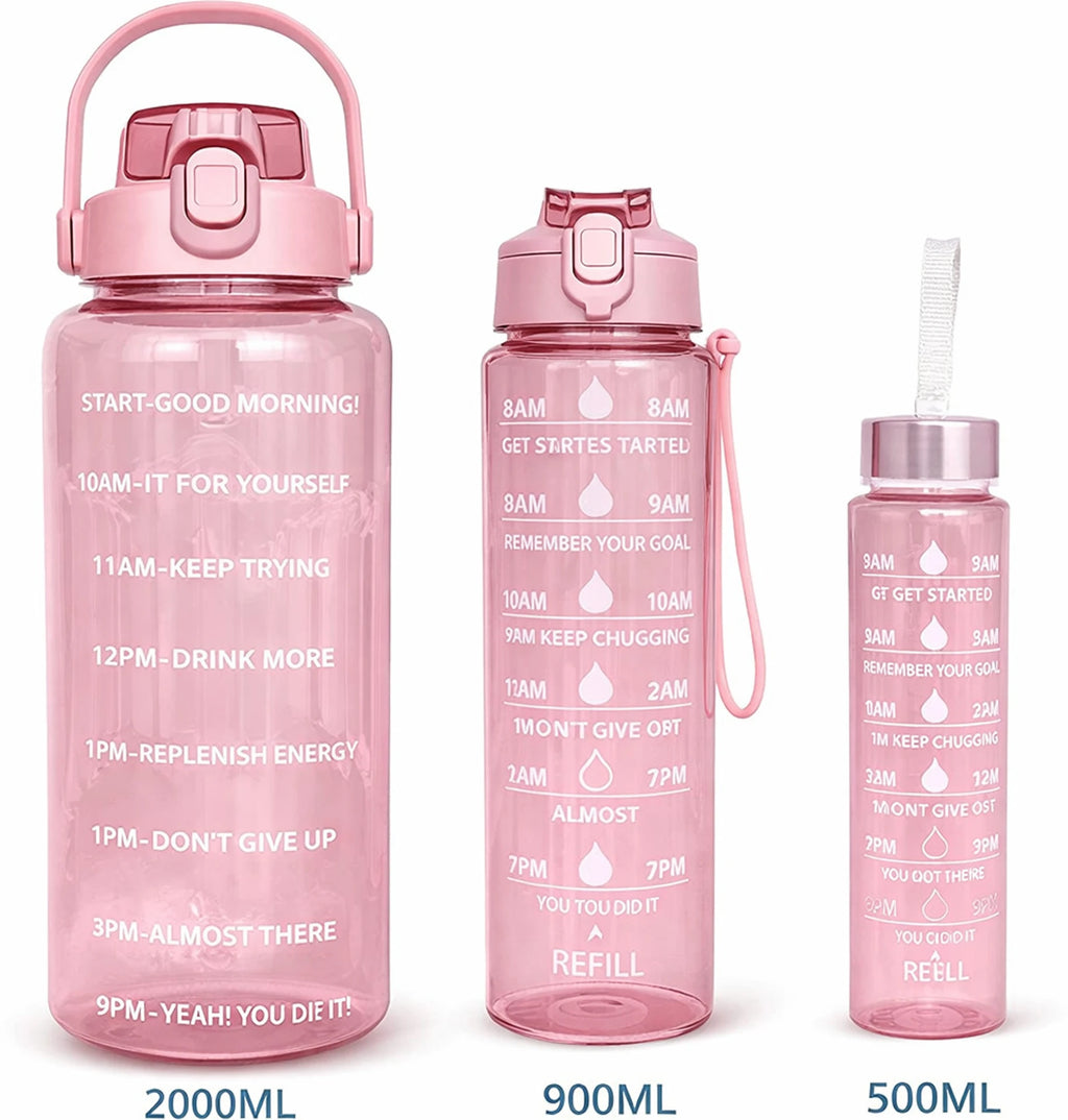 Quick India Mart Classic 3100 ml Water Bottles (Set of 3, Pink)