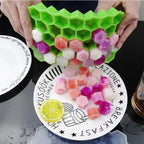 Quick India Mart Honeycomb Silicone Ice Cube Tray Green Silicone Ice Cube Tray (Pack of1)