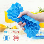 Quick India Mart Honeycomb Silicone Ice Cube Tray  Blue Silicone Ice Cube Tray (Pack of1)