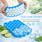 Quick India Mart Honeycomb Silicone Ice Cube Tray  Blue Silicone Ice Cube Tray (Pack of1)