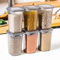 Quick India Mart Plastic Grocery Container  - 1200 ml (Pack of 6, Transparent)