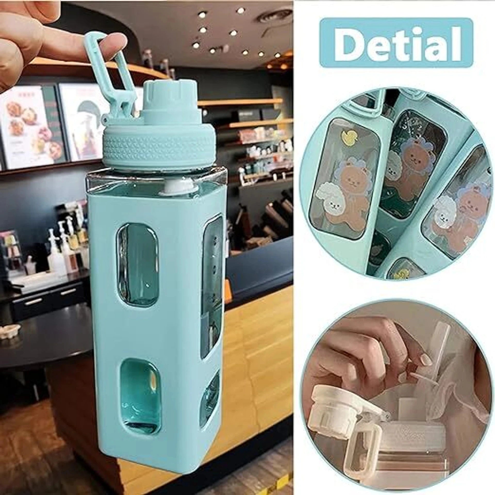 Quick India Mart Kawai Bottle 700 ml Water Bottle (Set of 1, Light Blue)