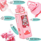 Quick India Mart Kawai Bottle 700 ml Water Bottle (Set of 1, Pink)
